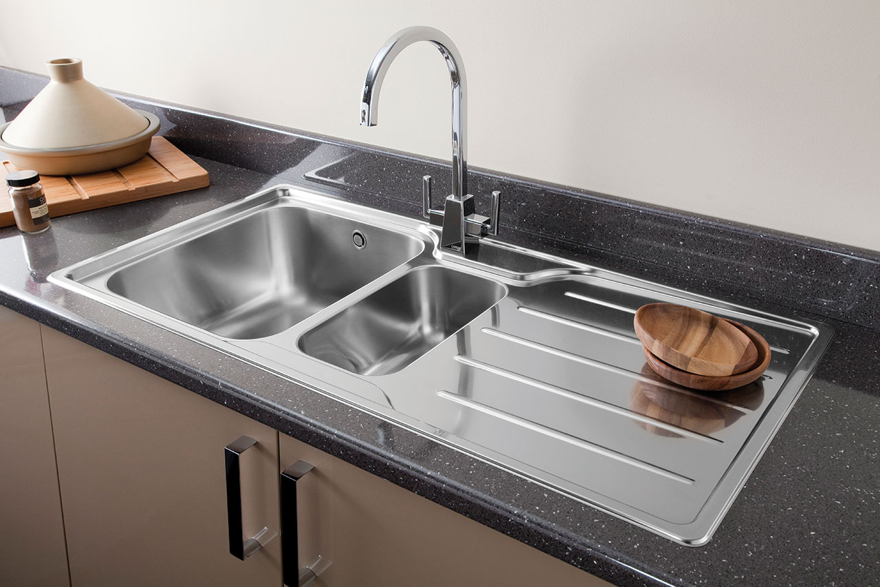 chrome kitchen sink taps
