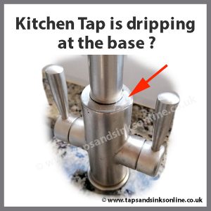 Kitchen Tap dripping at the base Post