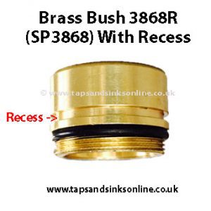 3868R Brass Bush with Recess