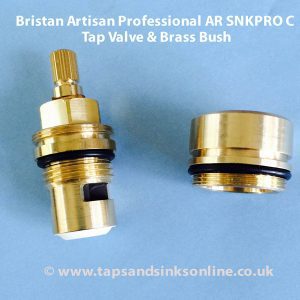 Bristan Artisan Professional AR SNKPRO C Tap Valve and brass bush separate