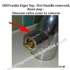 Franke Eiger Tap Hot Handle removed